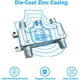 thumbnail image 3 of Divisor de cable coaxial de 4 vías, compatible con TV HD, satélite, Internet de alta velocidad, amplificador, antena, conectores chapados en oro, resistente a la corrosión., 3 of 8