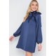 thumbnail image 4 of Vestido Mini de Satén con Mangas Largas y Lazo Lateral, 4 of 5