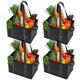 thumbnail image 1 of Bolsas de supermercado reutilizables, ¡ESO! Bolsa de compras negra, paquete de 4, 1 of 7
