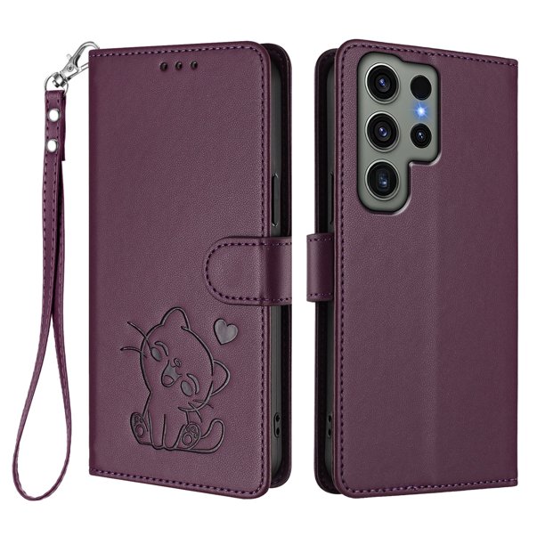 Funda Billetera Magnética para Samsung Galaxy S23 Ultra, Morado Oscuro