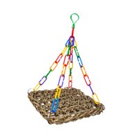 Magideal - Parrot Perch Parrot Tumbo Colgante Juguete Interior Al Aire Libre Hamaca De Jaula De Pájaros Hecha A Mano Para Pájaro Para Pájaro De Guacamá De Pájaro L