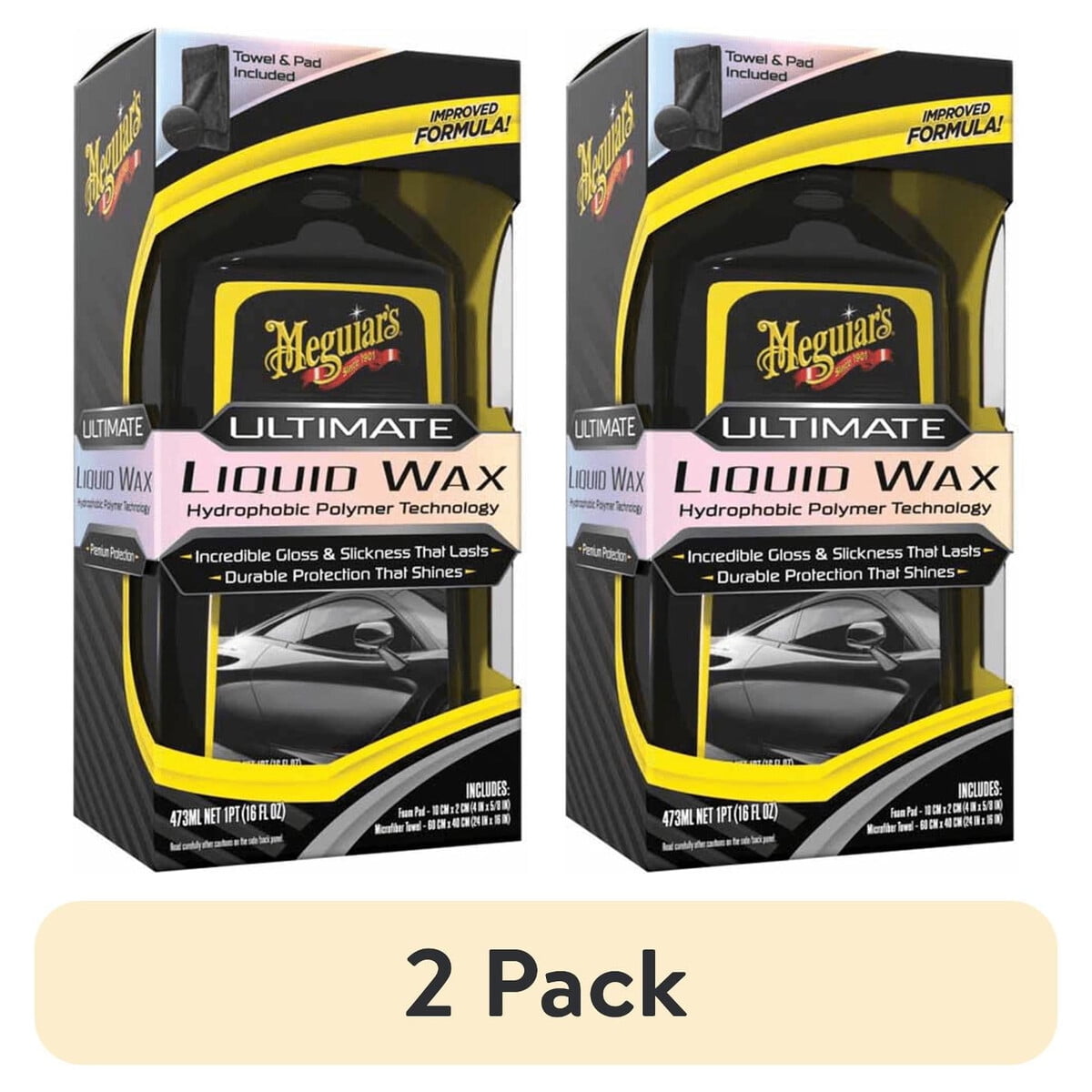Meguiar's - Cera Líquida Meguiars Ultimate 473 Ml Pack 2 Hidrofóbica