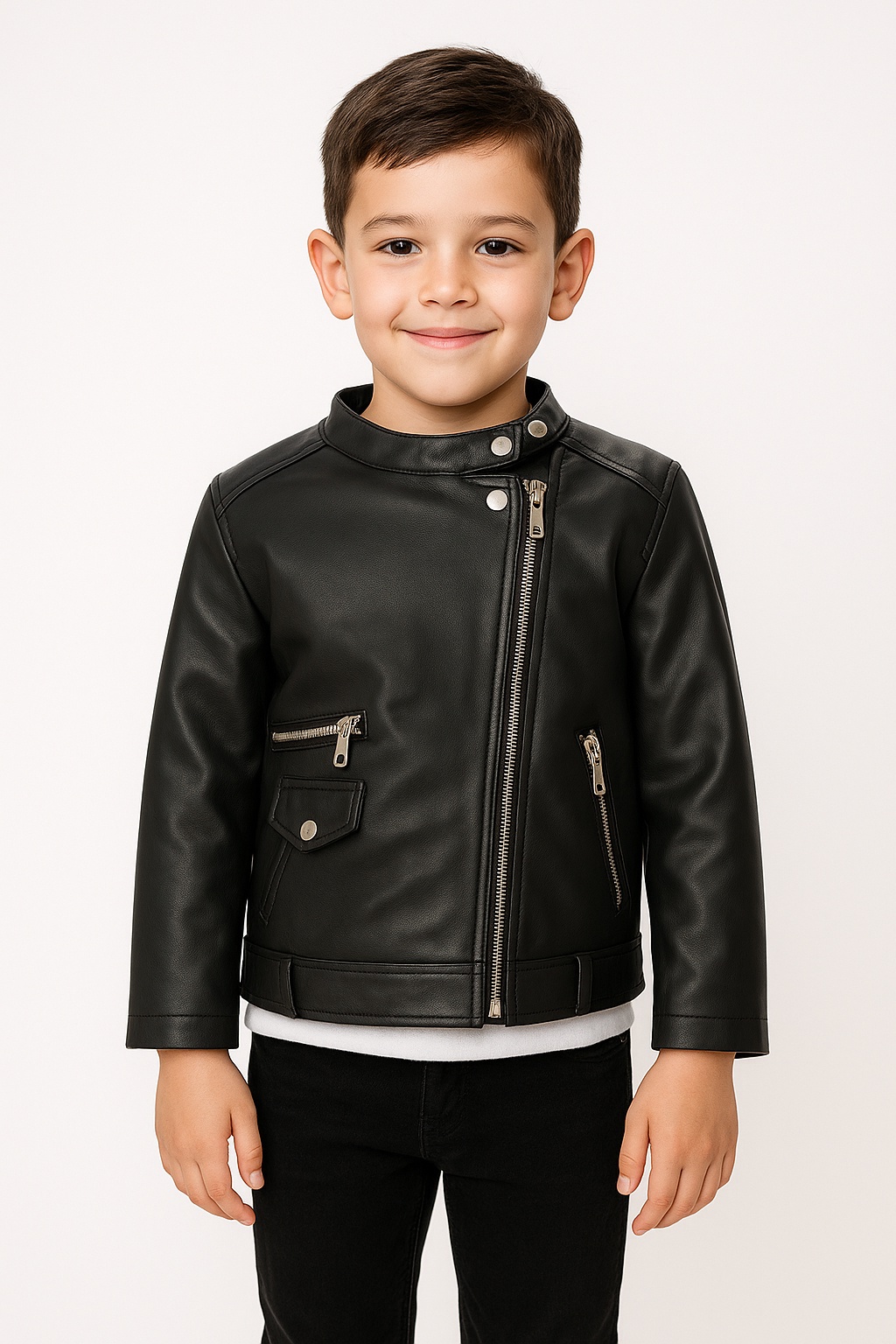 Kibou - Chaquetas Biker Ecocuero Para Niños