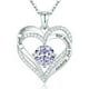 thumbnail image 1 of Collar colgante de amor de amor con piedra de nacimiento Zirconia, regalo de joyería de las mujeres para la Navidad, cumpleaños, aniversario, 1 of 5