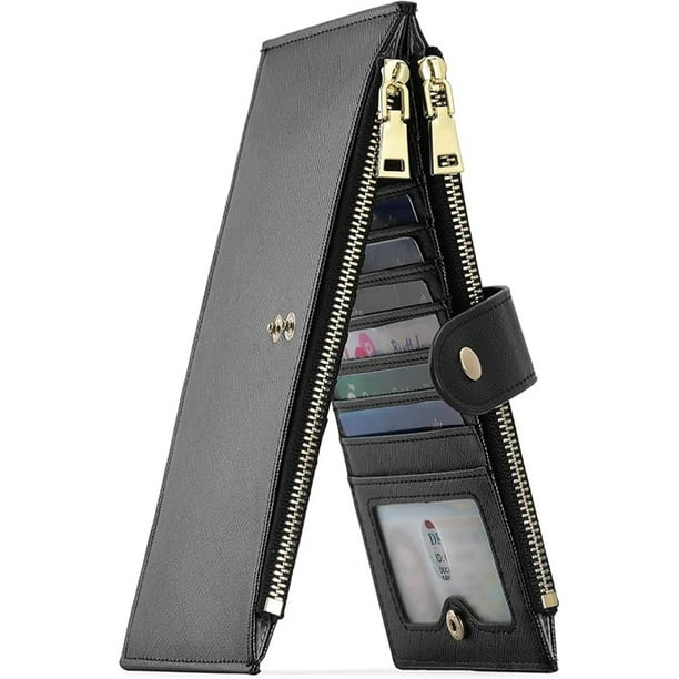 Billetera Femenina Con Cerradura Rfid Bolsillo Con 2 Cremalleras Diseño De Múltiples Tarjetas Selección De Materiales De Alta Calidad