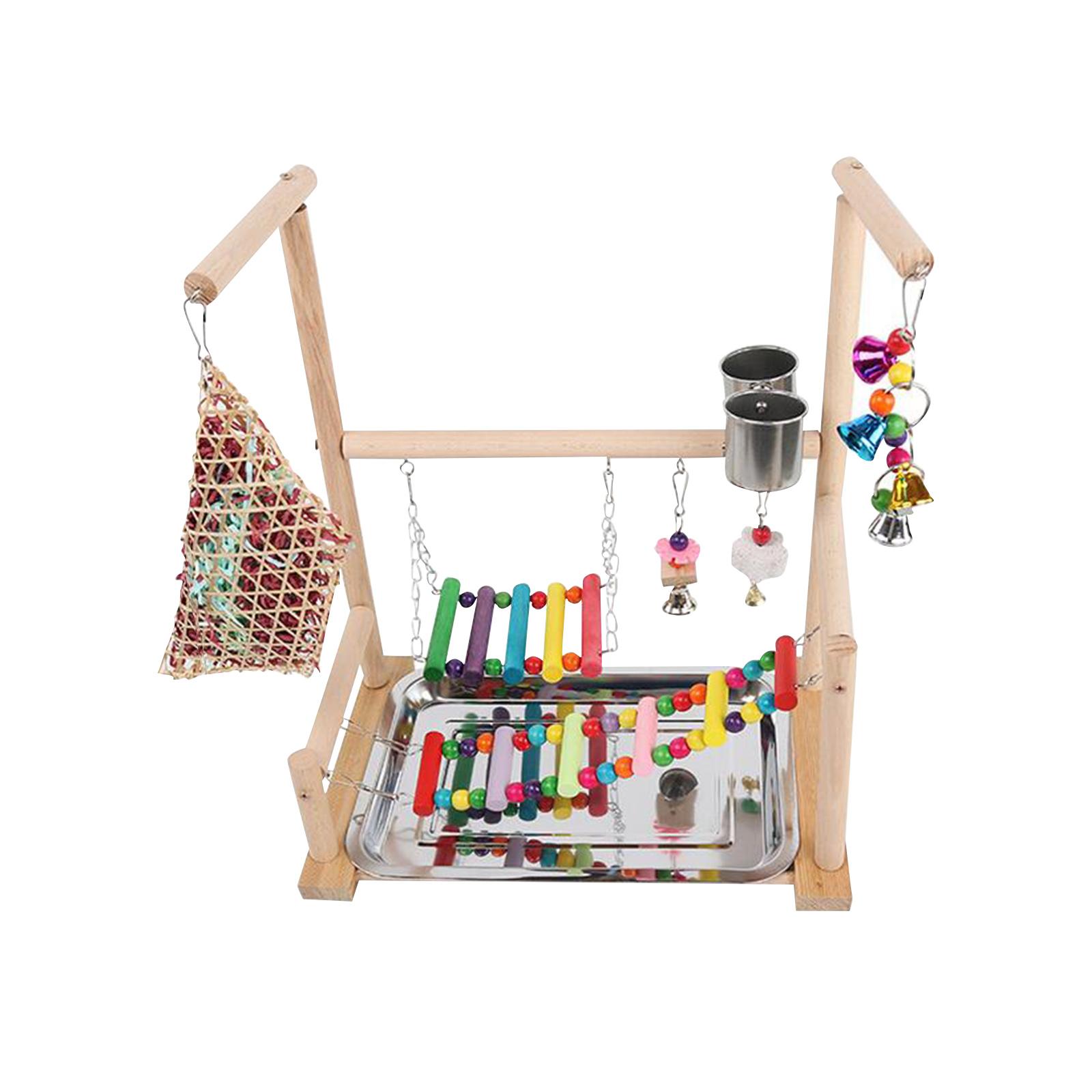 Magideal - Perca De Madera, Área De Juegos Para Loros, Accesorios Para Jaulas De Pájaros, Sala De Juegos Para Pájaros, Pájaros, Juguetes Para Masticar, Escalera