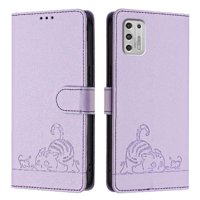 Funda Tipo Cartera Foxdock Para Motorola Moto G Stylus 2021 4G Con Soporte, Ranuras, Rfid, Diseño De Gato