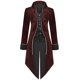 thumbnail image 1 of Chaqueta medieval Steampunk para hombre, color rojo, talla L, 1 of 6