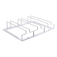 Magideal - Estante Para Colgar Copas De Vino, Estante Para Colgar Copas, 3 Filas, Estante Para Copas De Metal Multipropósito Debajo Del Estante Para Gabinetes Blanco