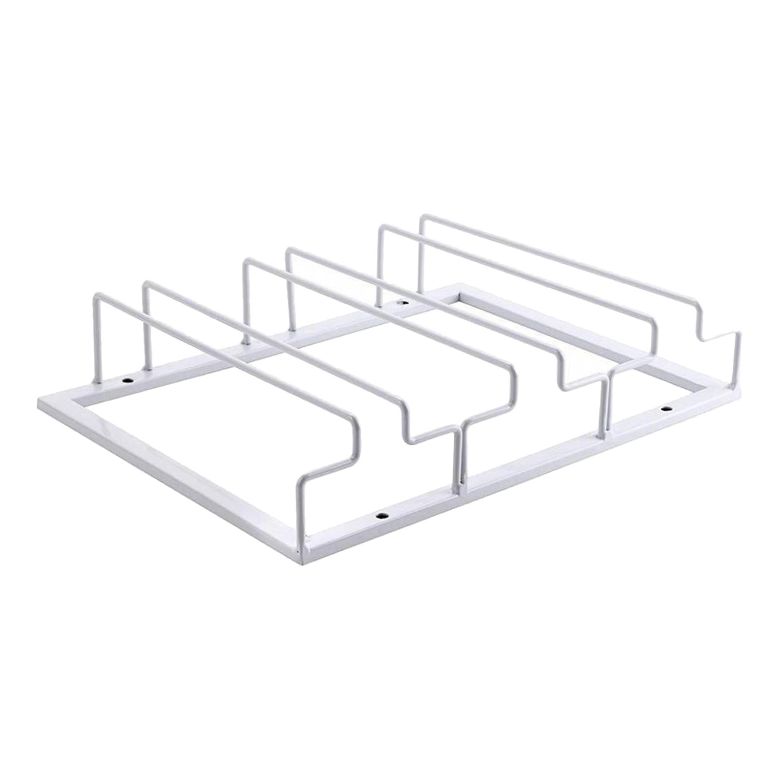 Magideal - Estante Para Colgar Copas De Vino, Estante Para Colgar Copas, 3 Filas, Estante Para Copas De Metal Multipropósito Debajo Del Estante Para Gabinetes Blanco