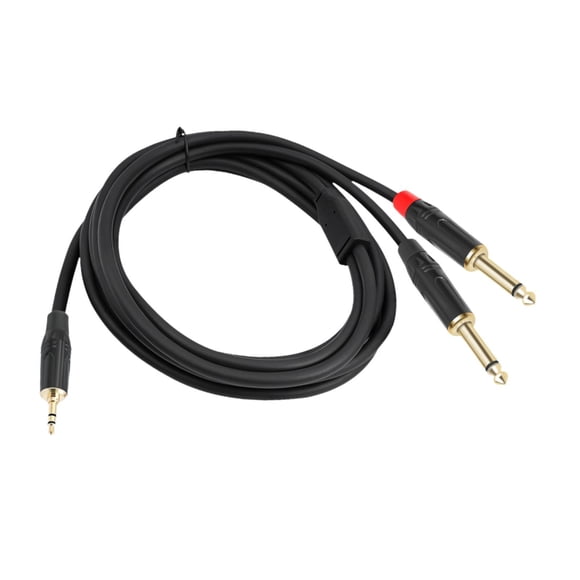3.5 Mm A Doble Adaptador Estéreo De Cable Divisor De 6.35 Mm De Ts Y Para Altavoz De Reproductor De CD 100 Cm