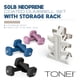 thumbnail image 2 of Set de mancuernas Tone Fitness de 22,7 kg con neopreno y rack incluido, 2 of 8