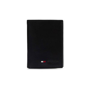 Billetera Tommy Hilfiger Con Tres Pliegues, Elegante Y Delgada, Para Hombre, Color Negro