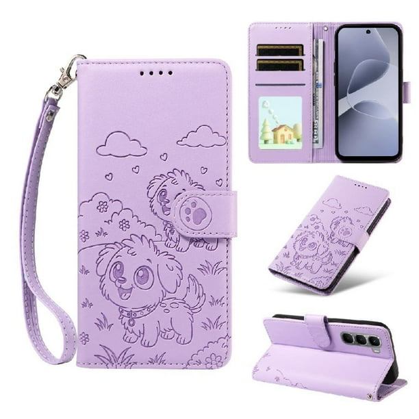 Funda Billetera FOXDOCK Compatible con Infinix Hot 60 5G, Diseño Perrito Tierno, Ranuras para Tarjetas y Soporte Plegable