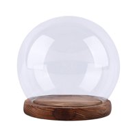 Bothyi - Cúpula De Cristal Tipo Campana Con Base, Expositor De Mesa, Cúpula Tipo Globo De Cristal De 10Cm