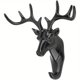 thumbnail image 1 of 1pc Deer Head Antler Adhesive Utility Hooks, Wall Door Hanger, Animal Shape Keys Coat Hat Umbrella Holder, Single Hook For Living Room Bedroom Bathroom, 1 of 4