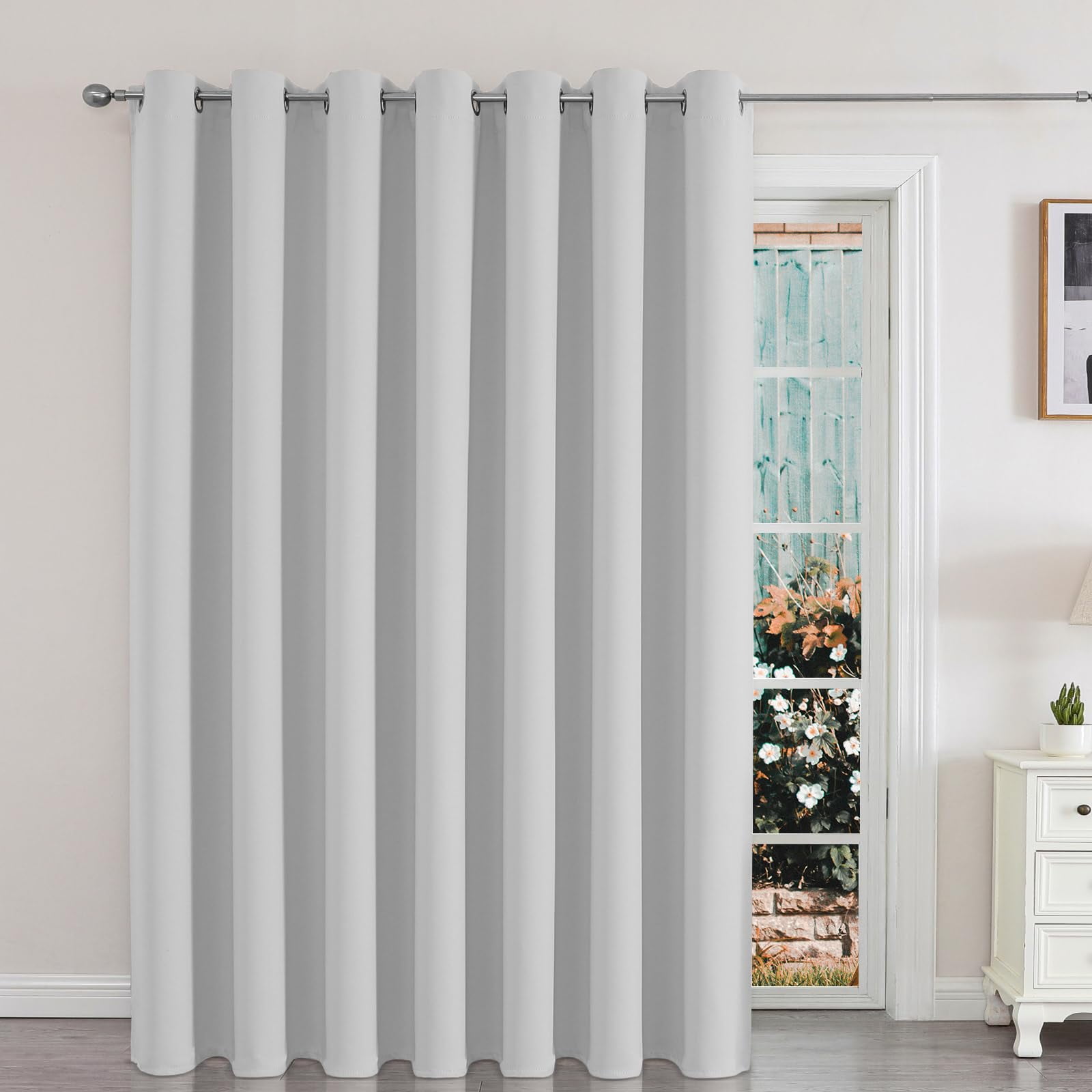 Cortinas Blackout Joydeco Para Puertas Corredizas Para Patio, 100 X 275 Cm, Color Gris