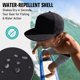 thumbnail image 4 of GORRA AOPREL de Visera Plana Ajustable Resistente al Agua - Negra, 4 of 7