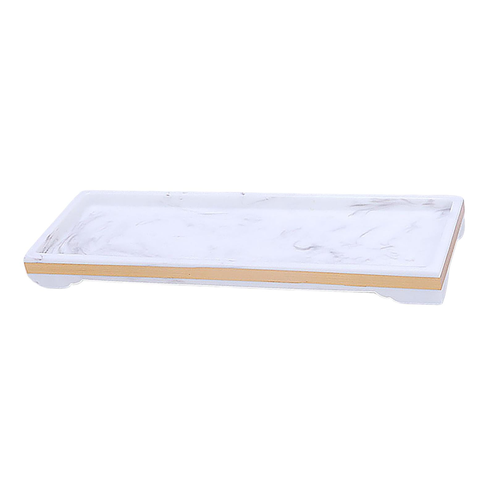 Bothyi - Bandeja De Almacenamiento De Tanque De Inodoro Bandeja De Almacenamiento De Tocador Para Champú, Velas, Toalla Blanca