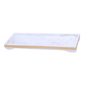 Bothyi - Bandeja De Almacenamiento De Tanque De Inodoro Bandeja De Almacenamiento De Tocador Para Champú, Velas, Toalla Blanca