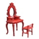 thumbnail image 5 of 1/12 Juego De Taburete De Tocador En Miniatura De Madera Para Accesorios De Casa De Muñecas Rojo, 5 of 5