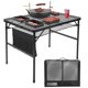 thumbnail image 1 of Mesa de parrilla plegable Pnbfhn portátil para acampar, 90 x 60 cm, negra, 1 of 7