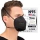 thumbnail image 1 of Respirador de partículas negro N95 Mask AccuMed BNX (paquete de 10), 1 of 9