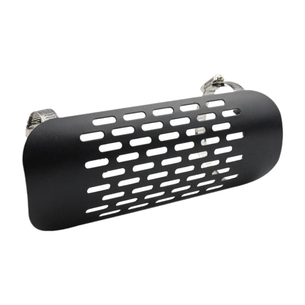 Protector térmico contra el calor del tubo de de la motocicleta, fácil de instalar, accesorio de decoración resistente al desgaste para Cruiser Negro