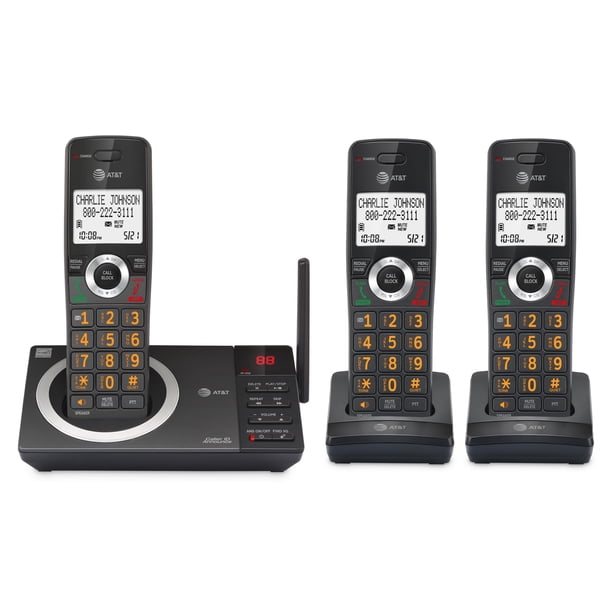 Teléfono Residencial Inalámbrico At&t Cl82318 Con Contestador Automático Y 3 Auriculares