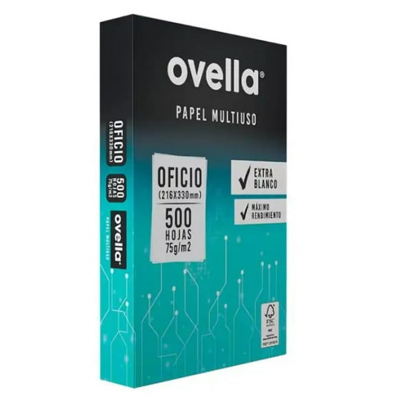 Resma Papel Tipo Oficio Ovella - 500 Hojas - 75gr
