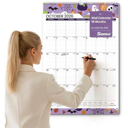 Calendario De Pared Sunee De 18 Meses