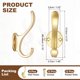 thumbnail image 2 of Uxcell 6 Pack Perchero de Pared, Ganchos de Metal de Alta Resistencia para Colgar Abrigos Bufandas Bolsas Sombreros Llaves Baño Vestíbulo Entrada, Oro, 2 of 7