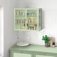 thumbnail image 1 of 27.56"Glass Doors Modern Two-door Wall Cabinet with Featuring Three-tier Storage for Entryway Living Room Bathroom Dining Room,Mint Green, 1 of 3