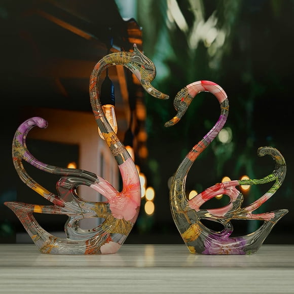 Molde de resina Voaesdk Cisne 2 pzas 26x21x3 cm 3D DIY