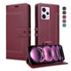 thumbnail image 3 of Premium Wallet Case for Xiaomi Redmi Note 12 Pro Plus 5G with Card Slots & Kickstand, Flip Cover Red, 3 of 6