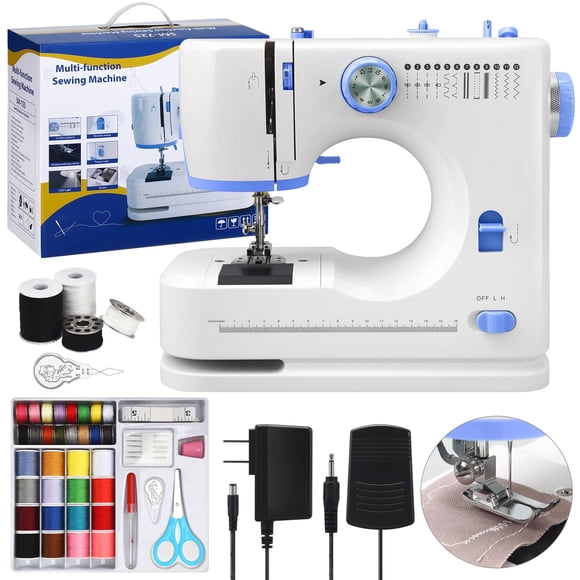 Máquina de coser portátil miikoul 27x24x11 cm, 12 puntadas, kit