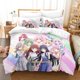 thumbnail image 1 of New Kawaii Assault Lily Bouquet Bedding Set Single Twin Full Queen King Size Bed Set Adult Kid Bedroom Duvetcover Sets Anime Bed Bed Sheets, 1 of 5