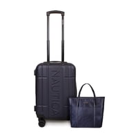 Nautica - Pack Maleta Cabina S (10 Kg) Amsterdam Azul + Cartera Leeway Azul