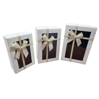 Genérico - Caja Rectangular Triple Ventana Blanco X1 Uni