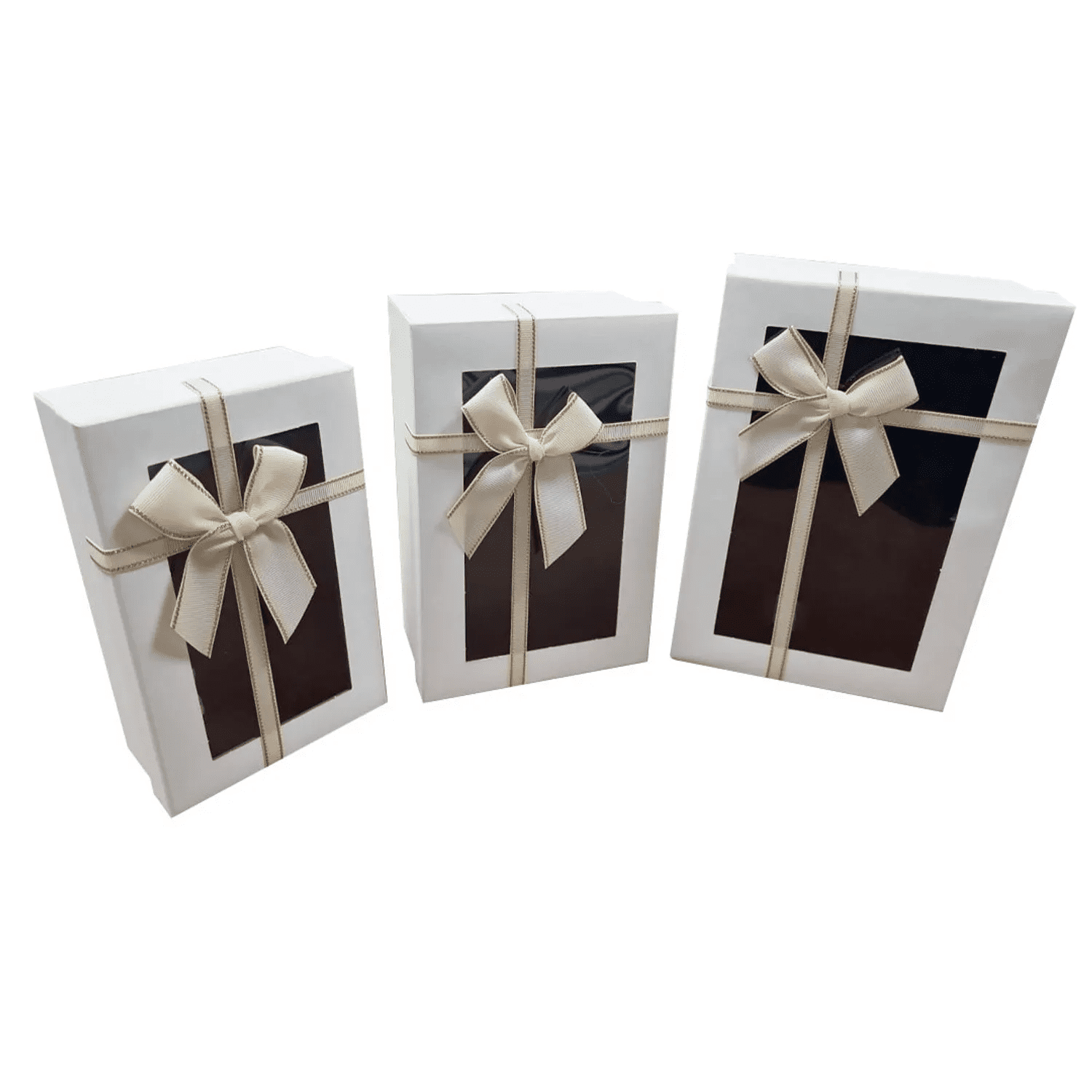 Genérico - Caja Rectangular Triple Ventana Blanco X1 Uni