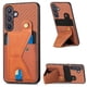 thumbnail image 1 of Funda Resistente para Samsung Galaxy S24 Plus con Tarjetero y Soporte, Diseño Magnético Marrón, 1 of 5