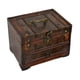 thumbnail image 1 of Caja De Joyería De Madera Contenedor De Baratijas Con Espejo Soporte De Caja De Joyería Antigua Estilo D, 1 of 5