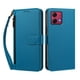 thumbnail image 1 of Funda Tipo Billetera para Motorola Moto G84 5G con Soporte y Bolsillo con Cierre Azul, 1 of 1