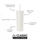 thumbnail image 2 of Vaso Simple Modern Classic de acero inoxidable, 710 ml, crema, 2 of 6