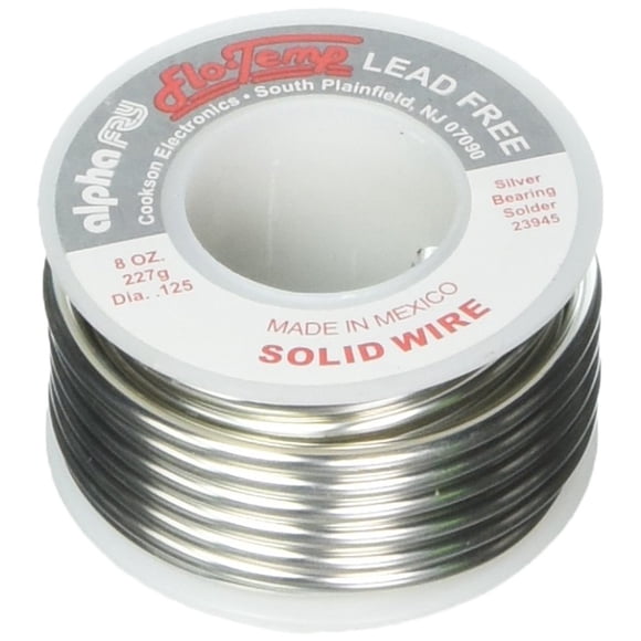 Soldadura de alambre sólido Alpha Metals Alpha Fry sin plomo 3,5 mm de diámetro 227 g