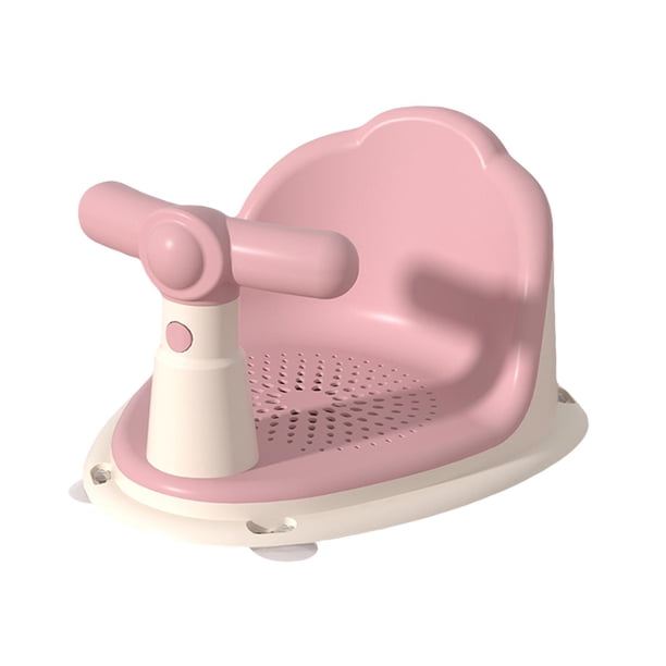 Asiento De Bañera Para Bebé Con Asa Desmontable Asiento De Baño Para Recién Nacido Para Bebé Recién Nacido Rosa