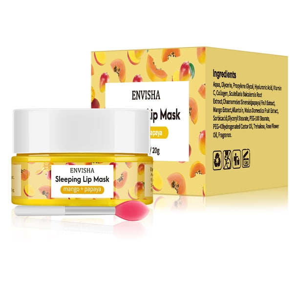 ENVISHA Mango Lip Sleep Mask Night Sleeping Maintenance Moisturizing Fade Lip Lines Nourishing Lip Balm Skin Care Beauty Health
