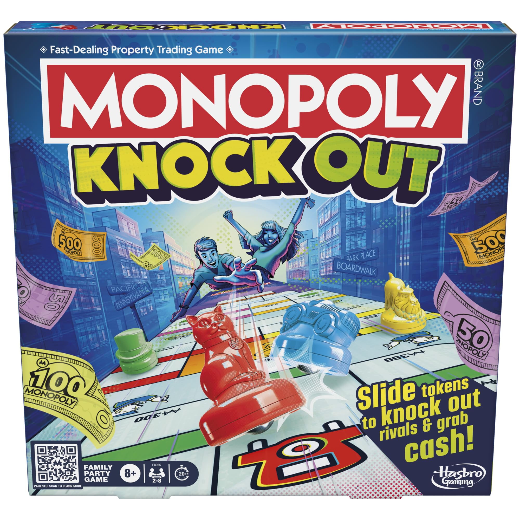Juego De Mesa Monopoly Knockout Family Party Para Niños, Adolescentes Y Adultos