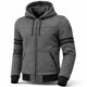 thumbnail image 1 of Sudadera con capucha BTR BORN TO RACE talla extra grande gris blindada, 1 of 9