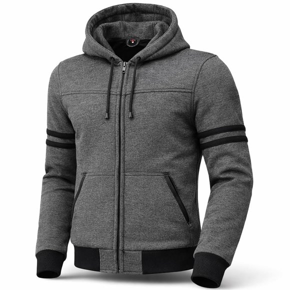 Sudadera con capucha BTR BORN TO RACE talla extra grande gris blindada